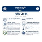 Falls Creek Firm Pillow Top Hybrid Blue 15