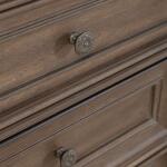 Carlisle Court 3 Drawer Night Stand with Charging Station Nightstands Brown 24