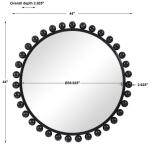 Cyra Round Mirror, Black - Image 11