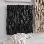 Gathered Teak Square Wood Wall Decor, Black - Image 5