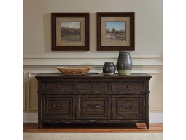 Paradise Valley Credenza Office Storage Brown
