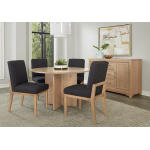 Crafted Cherry Dining by Ben & Erin Napier 60 inch ROUND TABLE w/ Wood Base Dining Tables Bleached Cherry 12