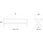 Renoir Rattan X Bench Medium - Image 3