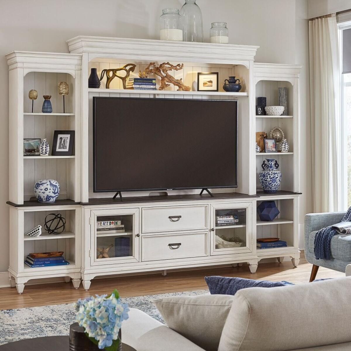 a588b03d1c6551a059fe70c003bbd4df Allyson Park Entertainment Center with Piers - Image 1