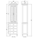 Jefferson Tall Bath Cabinet - Image 3