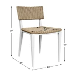Calbas Outdoor Dining Chair, White - Image 11