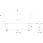 Trestle Dining Bench - Image 9