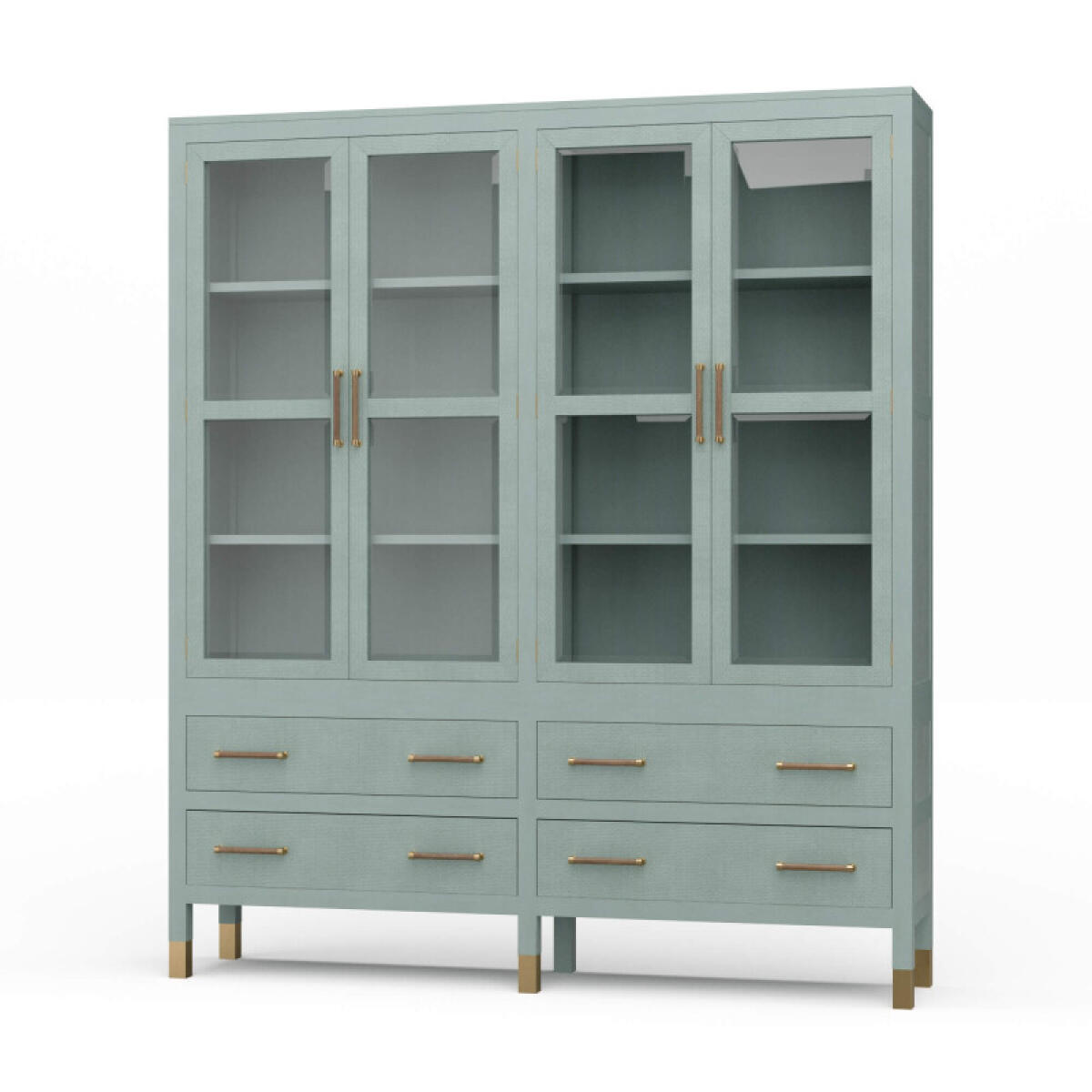 a5ea159188d5bd59a82a32b8459ee033 Kagu 4 Door Tall Cabinet W/ Premium Rattan - Image 1