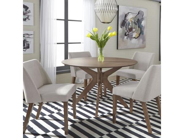 Space Savers Round Pedestal Table Dining Tables Brown