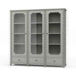 Milano Bookcase W/ 3 Glass Doors