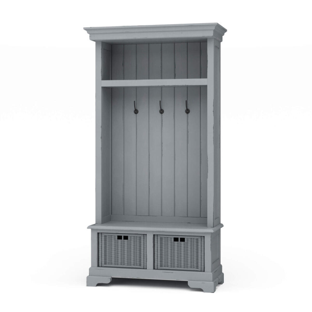 Homestead Hallstand W/ Rattan Baskets Entertainment Stands Blue 2 Homestead Hallstand W/ Rattan Baskets Entertainment Stands Blue 2