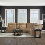 Carrington 6 Piece Sectional Sectionals Brown 14