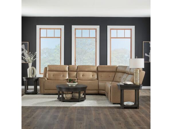 Carrington 6 Piece Sectional Sectionals Brown