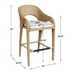 Kavali Outdoor Bar Stool - Image 15