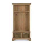 Homestead Hallstand W/ Rattan Baskets - Image 4