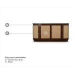 Dakota Oval 4 Door Sideboard W/ Rattan Panels - Image 2