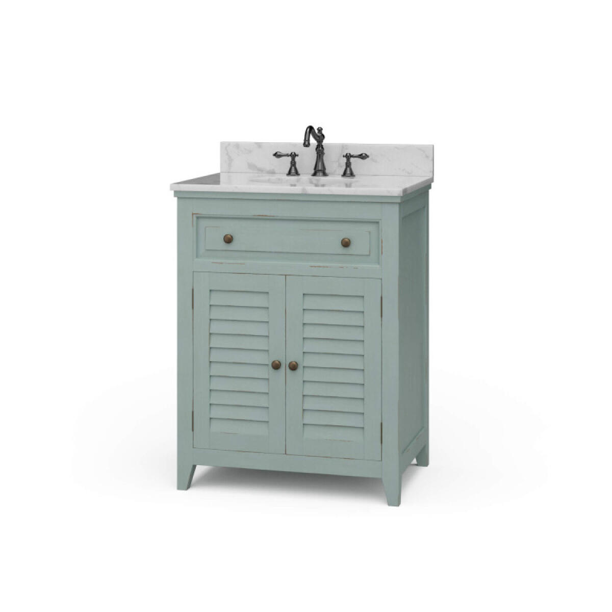 a817bf85afd81163d0b23b11c380532e Shutter Vanity W/ Sink & Marble Top - Image 1