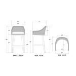 Savanah Rattan Barstool W/ Seat Cushion - Image 8