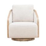 Nora Uph Swivel Accent Chair - Light Brown - Image 4