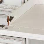 Magnolia Manor Credenza & Hutch Office Storage Antique White & Weathered Bark 21