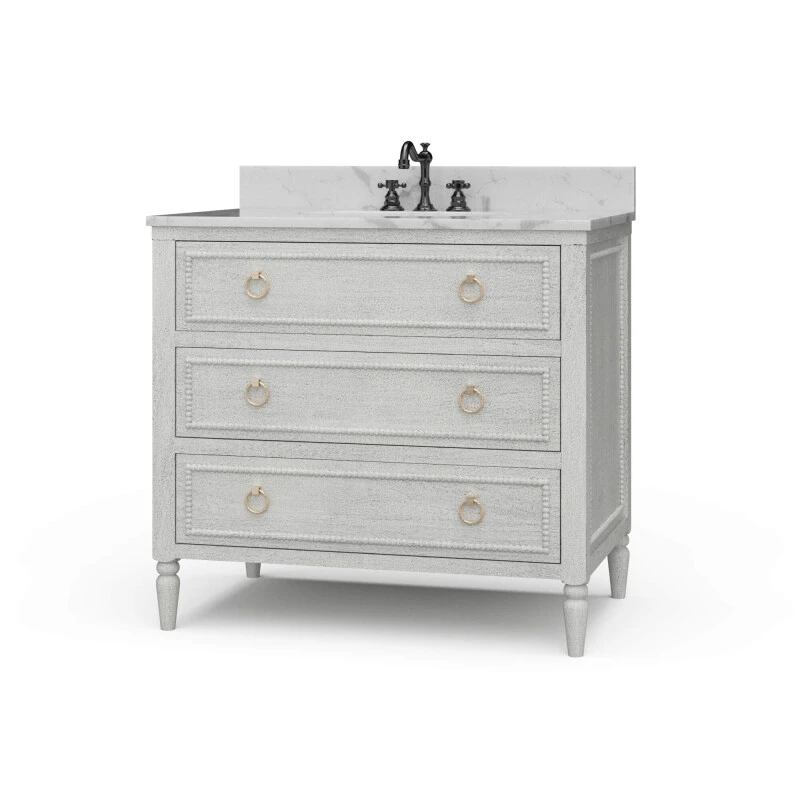a896673f13200d3ba3cb620d5bbda0bb Cholet Single Vanity W/ Sink & Marble Top - Image 1