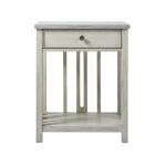 Escape-Coastal Living Home Collection Bedside Table with Stone Top