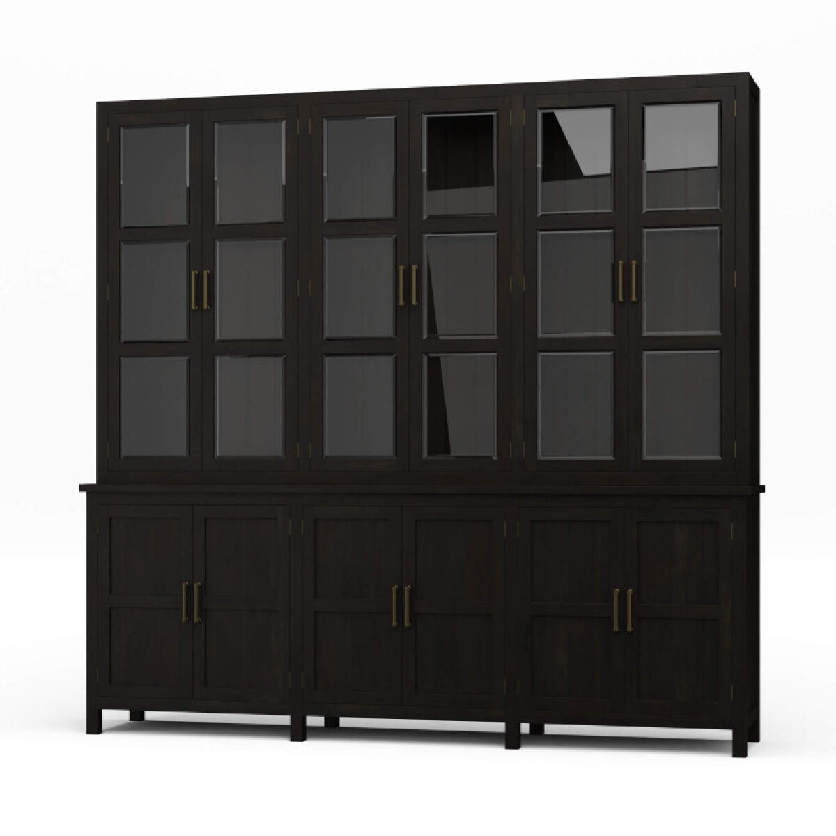 a8a88c3b508b3f3d145b6c7f8e0bebb5 Madrone 12 Door Display Cabinet W/ Glass Shelves - Image 1