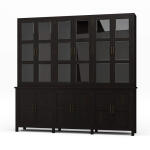 Madrone 12 Door Display Cabinet W/ Glass Shelves