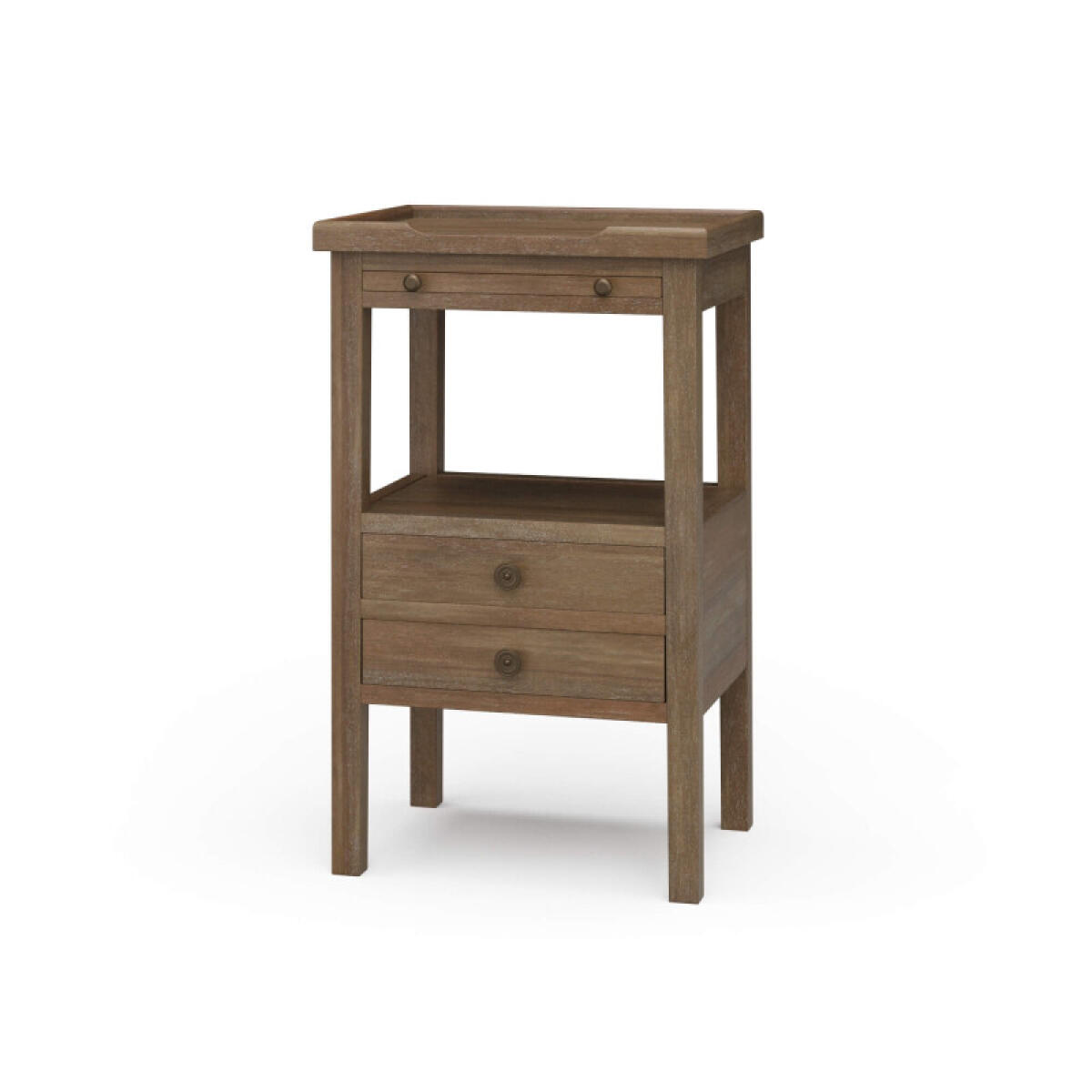 a8ff00da96fc870b4eddeb655417f5e0 Eton 2 Drawer Side Table W/ Pull Out Shelf - Image 1