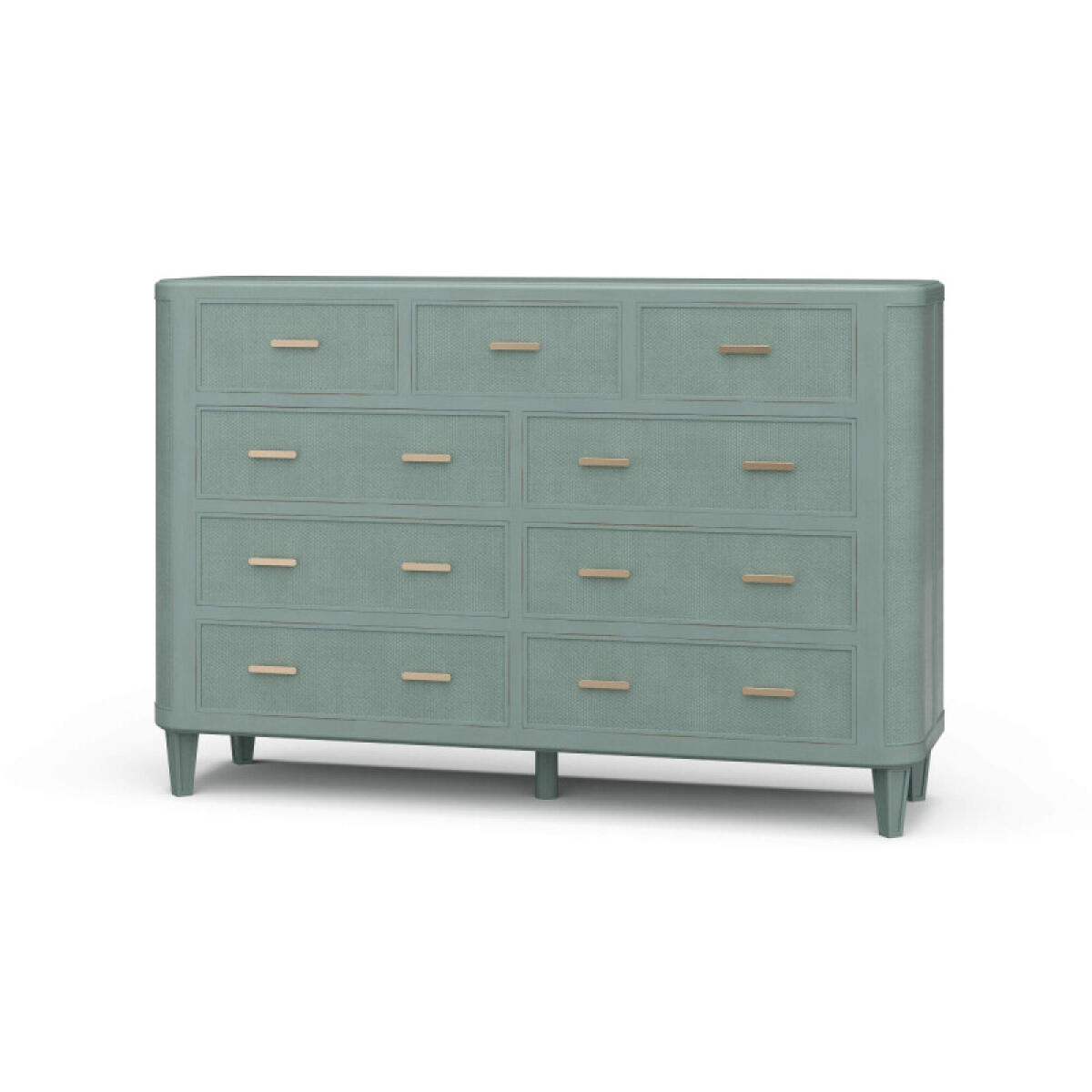 a9220ac42b2d3a77cbd345863e517dc0 Lexington 9 Drawer Dresser W/ Rattan - Image 1