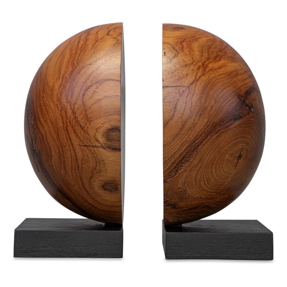 a96d7758a0f8862e341131319f6d09e2 Teak And Noir Bookends, S/2 - Image 1