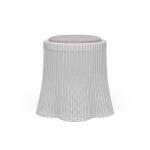 Newport Rattan Round Small Ottoman W/ Cushion