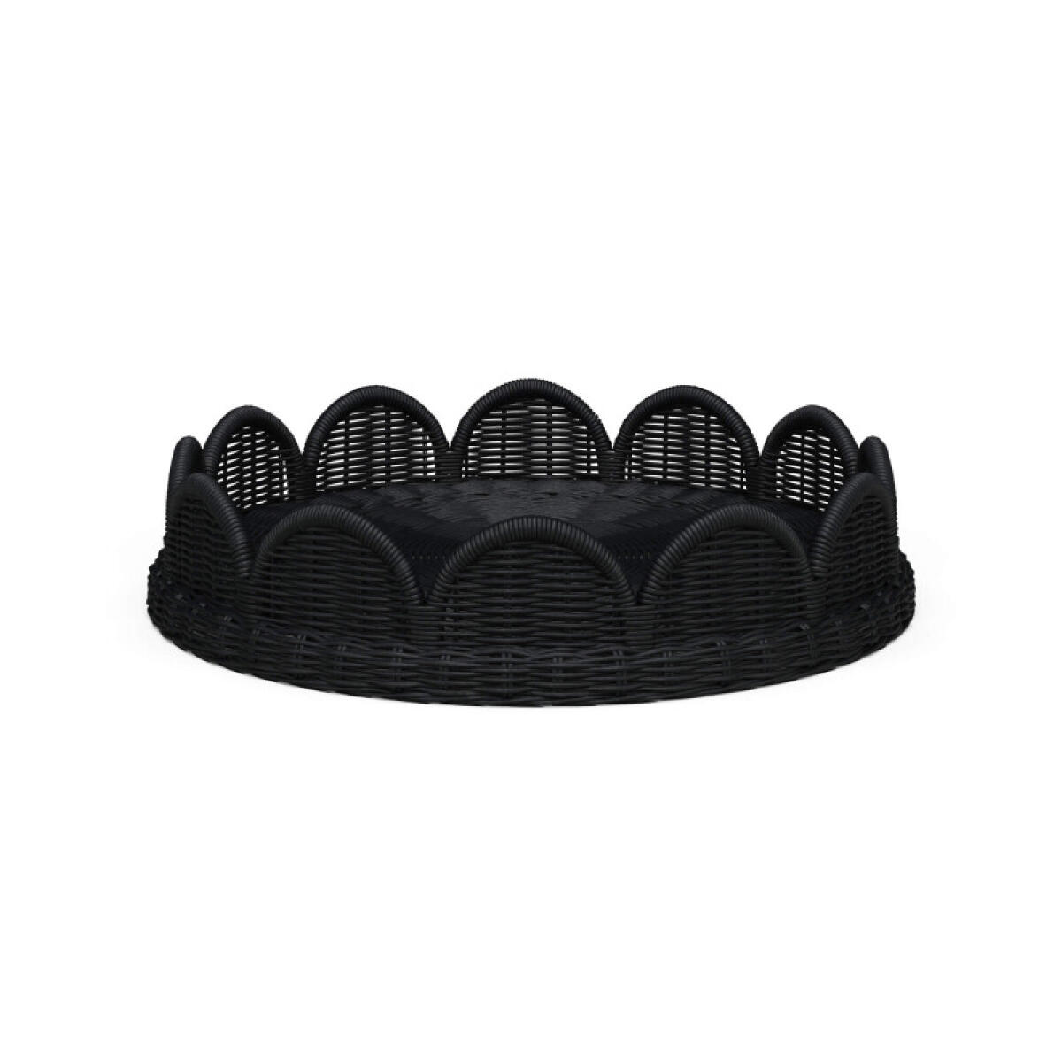 a99e0a9112a31fa5ff6c83abd9559d4d Scalloped Round Rattan Tray - Image 1