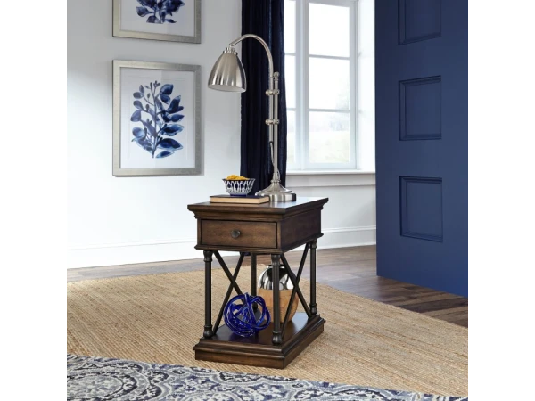 Tribeca Drawer Chair Side Table Chairside Tables Brown