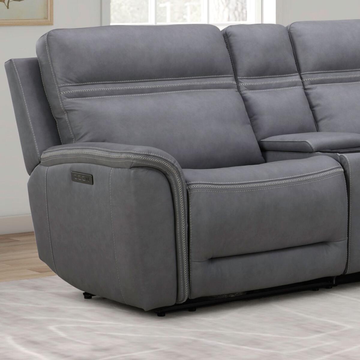 Cooper L Arm Recliner P3 & ZG – Blue Gray Recliners Blue Gray Leather 2 Cooper L Arm Recliner P3 & ZG – Blue Gray Recliners Blue Gray Leather 2