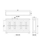 Osborne Narrow 4 Door Sideboard - Image 7