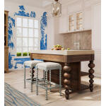 Soluna Kitchen Island W/ Butcher Block - Image 3
