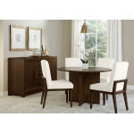 Crafted Cherry Dining by Ben & Erin Napier 48 inch ROUND TABLE w/ Wood Base Dining Tables Brown 17