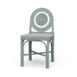 Oceana Rattan Dining Chair Chairs & Benches Blue 25