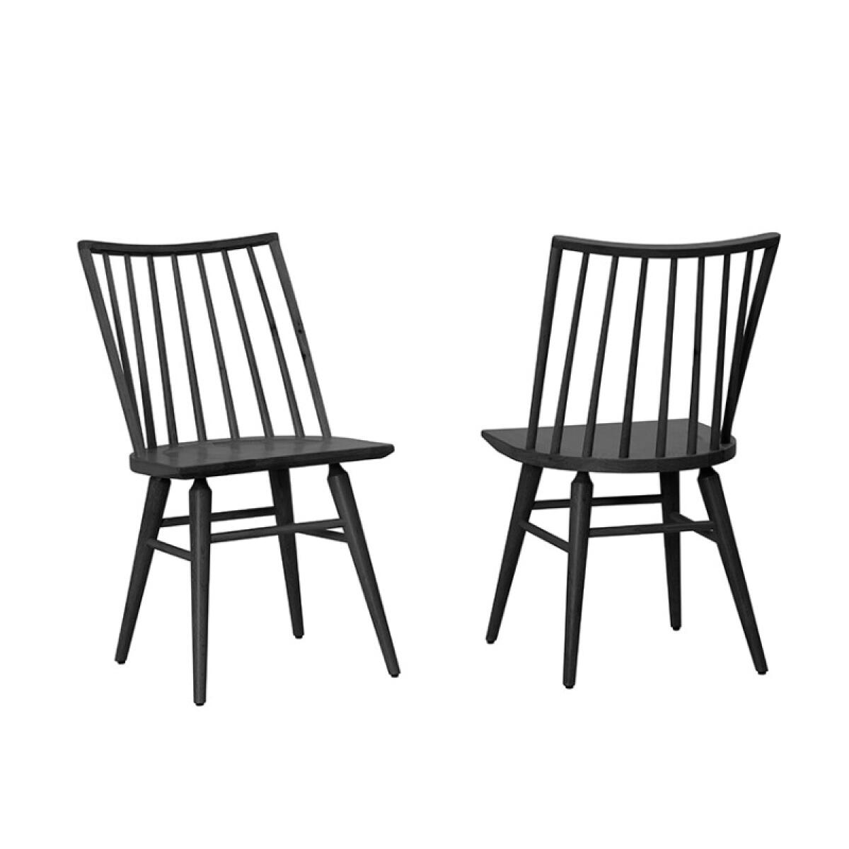 aac84890c487fd9463116ad4fcad11e6 Dovetail Dining Black Spindle Side Chair - 755-045 - Image 1