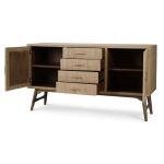 Pierre Mid Century Buffet/media W/ Raffia - Image 6