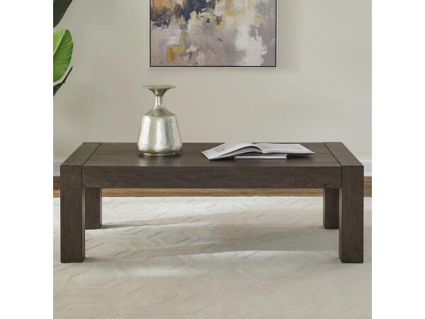 Cascade Falls Rectangular Cocktail Table Cocktail & Coffee Tables Brown 2