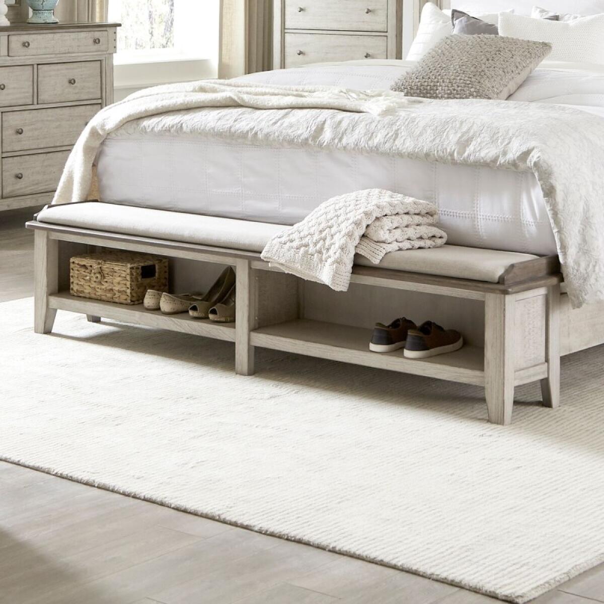 ab5388a0709b84fbcf44382aee5d3f37 Queen Uph Bench Footboard - Image 1