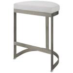Ivanna Counter Stool, Silver - White - Image 6