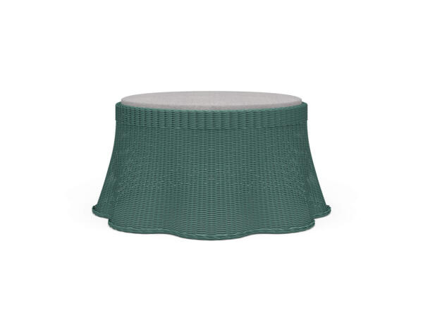 Newport Rattan Ottoman W/ Cushion Ottomans & Poufs Bramble