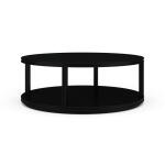 Cohan Round Coffee Table W/ Wood Shelf