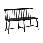Spindle Back Dining Bench - Black (RTA) - Image 3