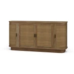Dakota Oval 4 Door Sideboard W/ Rattan Panels