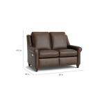 Magnificent Motion Leather Roll Arm Reclining Loveseat Sofas Bassett Furniture 12