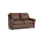 Ellery Leather Roll Arm Loveseat - Image 2